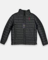 RL Full Sleeves Small Pony Puffer Jacket (Black)